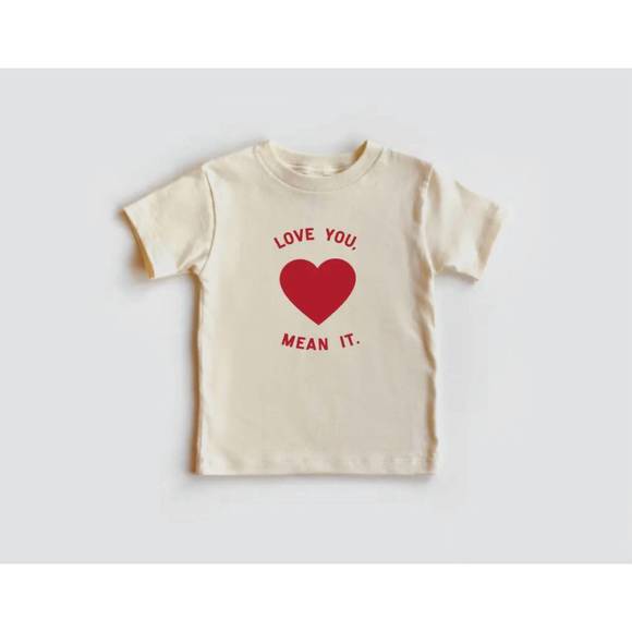 NEW SAVED BY GRACE CO. kids love you mean it tee in cream - Picture 1 of 1